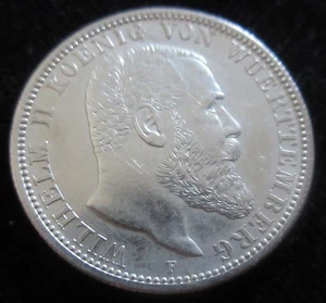 MDS DEUTSCHES REICH KAISERREICH ZWEI 2 MARK 1914 F "WILHELM II.", SILBER #U - Picture 1 of 2
