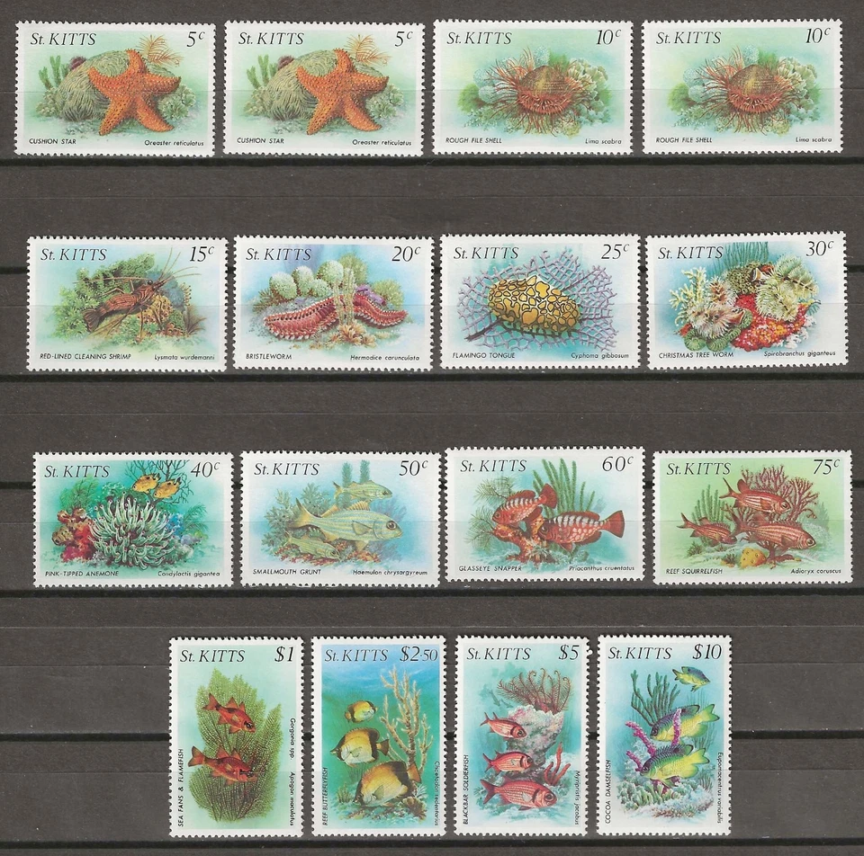 ST KITTS & NEVIS/ST KITTS 1984 SG 143/156 + 143w + 144w MNH Foto 1 de 1