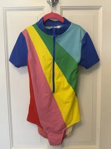 Mini Boden Rashguard Rainbow Bathing Suit Swimsuit 11-12Y - Picture 1 of 4