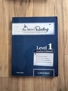 All About Reading Level 1 Teacher's Manual Color - Paperback, by Marie Rippel - Picture 1 of 2