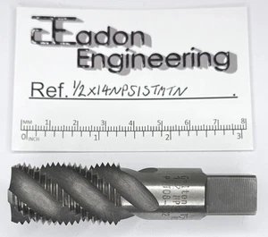 1/2" x 14TPI NPSI Spiral Machine Tap, HSS. By Galtona. P7TO8-032. New. - Imagen 1 de 1