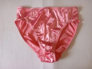 Large Victoria's Secret Vintage Satin Nylon Stretch Speedo Style Bikini Panties - Picture 1 of 10