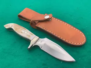 💯2017 RIES KNIFE WORKS RARE CUSTOM STAG HUNTER WITH SHEATH - Picture 1 of 13
