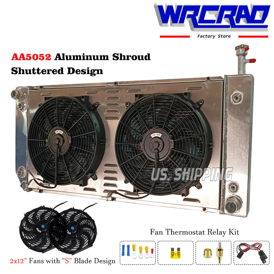 Radiador + cubierta + ventilador para Chevy Express GMC Savana 3500 2500 4500 2004-2016 2006 Foto 1 de 4