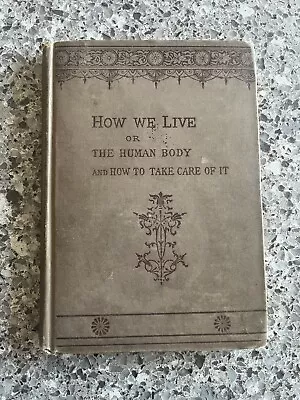 1884 How We Live - Johonnot And Bouton RARE Human Body Study Book - Image 1 of 4