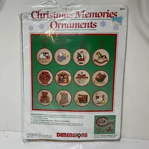 Vintage Cross Stitch 1989 Dimensions Christmas Memories Ornaments (set of 12) - Picture 1 of 4