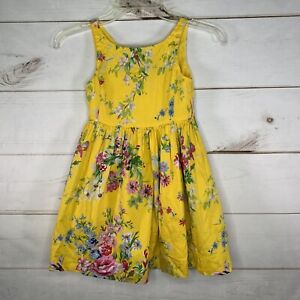 POLO RALPH LAUREN Girls Sz 6 Yellow Floral Dress