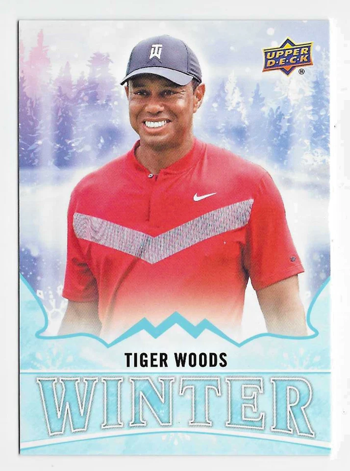 2019 UPPER DECK WINTER CARD #W-8 TIGER WOODS GOLF UNSCRATCHED - Image 1 of 1