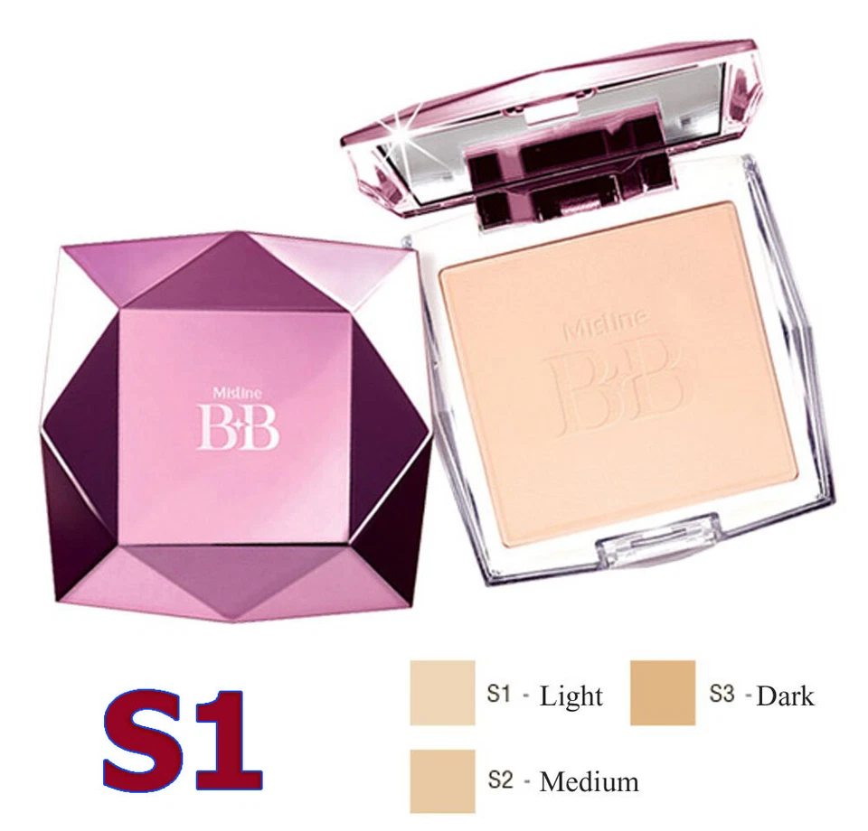 Mistine BB Diamond Super Pressed Powder Blemish Foundation SPF25 From Korea #S1 - Image 1 of 3
