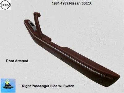 84 85 86 87 - 89 Nissan 300ZX Right Front Door Arm Rest Armrest W/ Window Switch - Image 1 of 4