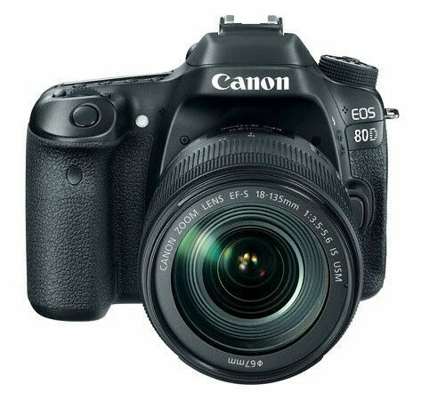 Canon EOS 80D 24.2 MP Digital SLR Camera - Black (with EF-S 18-135mm Lens)