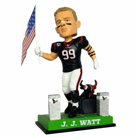 Official Houston Texans NFL JJ Watt 99 Patriotic Flag Bobblehead Limited Edition Cover