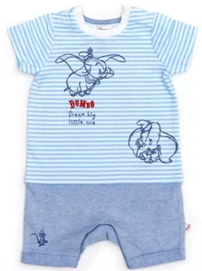 NUEVO CON ETIQUETAS Nuevo Traje Mono Mangas Cortas Azul Bebé Tienda Disney Dumbo 6-9M 74cm 9kg - Imagen 1 de 5