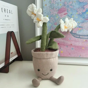 Jellycat AMUSEABLE CREAM ORCHID Soft Plush Toy RETIRED & RARE Cute Flowers NWT - Picture 1 of 5