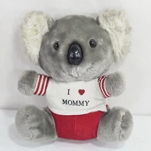Juguete de peluche COTC Koala "I Love Mommy" Corazón rojo San Valentín 10" Gris - Imagen 1 de 9