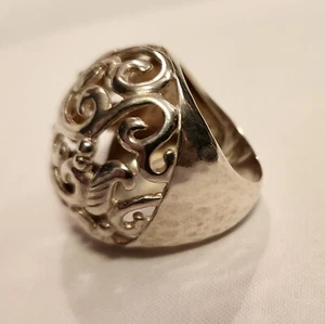 Silpada Swirly Girl Dome Sterling Silver Ring Size 7.5 - Picture 1 of 9