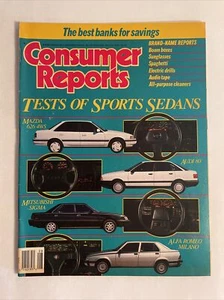 1988 August CONSUMER REPORTS Magazine, Tests of Sports Sedans (MH276) - Bild 1 von 3