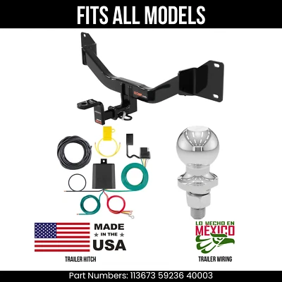 For 15-16 BMW 228i Trailer Hitch 4 Pin Wiring 2" Ball Fits All Curt 2K 1.25" Tow - Imagem 1 de 4