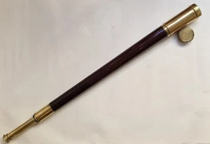 Grande Longue-vue marine acajou/laiton, 1m, C. 1860 - Bild 1 von 5