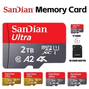SanDian Mini High-Speed Memory Flash Micro sd Card 1TB 2TB + Free Adapter