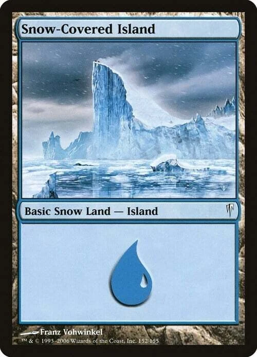 Magic The Gathering MTG SNOW-COVERED ISLAND Coldsnap NM Near Mint - Image 1 of 1