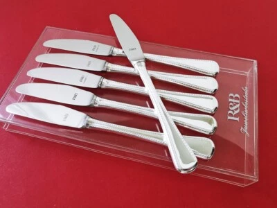 6 Obstmesser  ROBBE & BERKING KÖNIGSKORDEL 90 VERSILBERT 6 x R&B OBSTMESSER - Bild 1 von 4