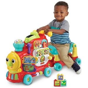 VTech Train 4-in-1 Baby Activity Toy w/ Light & Music Alphabet Letter Blocks Red - Picture 1 of 8