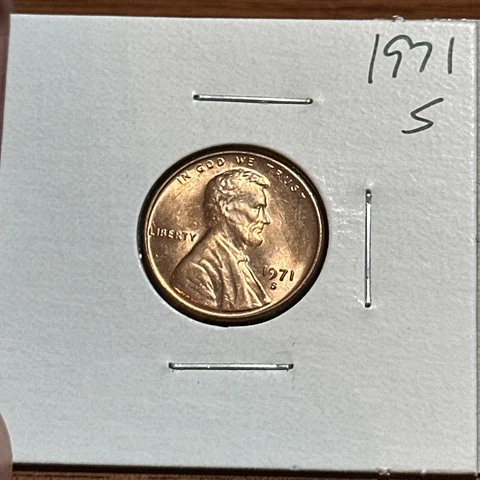 1971 S Lincoln Memorial Cent  S BU - Uncirculated Free Shipping Cover