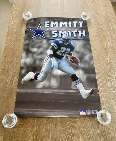 Emmitt Smith Dallas Cowboys Poster 1991 Starline 35X22 Cover