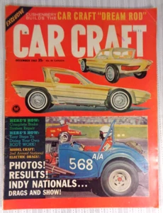 Car Craft Magazine December 1963 NHRA Dragsters Indy Nationals Olds Chevy - Picture 1 of 3