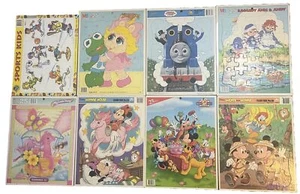 8x Vintage Frame Tray Puzzle 14.5" Disney Mickey Mouse Thomas the tank Muppets - Picture 1 of 7