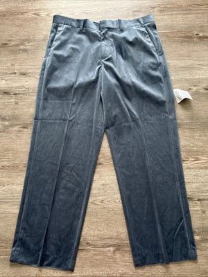 Pantalones Topman Terciopelo Clásicos Calce Recto Para Hombre 36x30 Azul Frente Plano Nuevos Foto 1 de 4