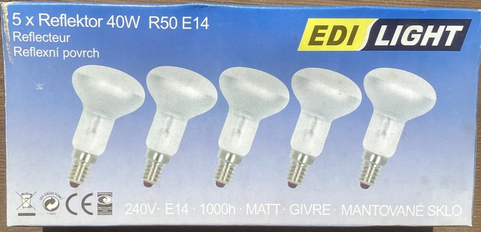 5 Reflektorlampen R 50 Sockel E 14 Matt - Bild 1 von 1