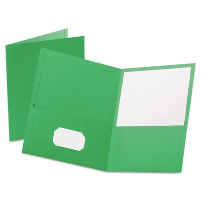 Oxford 57503 11" x 8.5" Twin-Pocket Folder - Light Green (25/Box) New Foto 1 de 4
