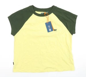 Superdry Women's Yellow Ringer T-Shirt Size 12 - Picture 1 of 12