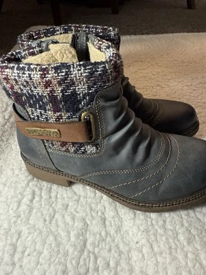 New Spring Step Women’s Citrine Blue Leather Boots Size 38 US 7.5-8 - Image 1 of 4