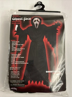 Fantasia Máscara de Sangramento Infantil Scream Ghost Face Tamanho Médio 8-10 - NOVO EM FOLHA - Imagem 1 de 4