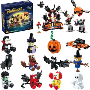 12in1 Halloween Building Blocks Set Party Favors Toys for Kids Trick or Treat Gi - Picture 1 of 11