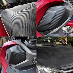 3D fibre de carbone noir vinyle autocollant vinyle autocollant vinyle film voiture - Photo 1 sur 20