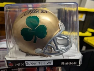 Golden Tate Notre Dame Fighting Irish autographed signed Mini Helmet Coa - Picture 1 of 3
