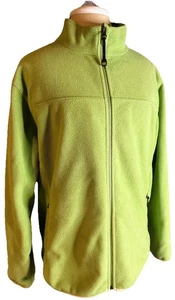 LL Bean Women's Polartec Fleece Jacket Green Full Zip Front Size Large - Picture 1 of 8