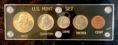 1950 US Mint Silver Proof 5 Coin Set In Capital Holder. Free Shipping! - Image 1 of 4