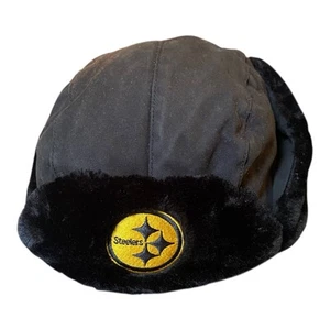 NFL Pittsburgh Steelers Black Winter Trapper Hat Pro Line Fanatics - Picture 1 of 7