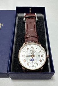 Poedagar Luxury Men's Wristwatch Waterproof Luminous Chronograph Date Leather - Picture 1 of 9