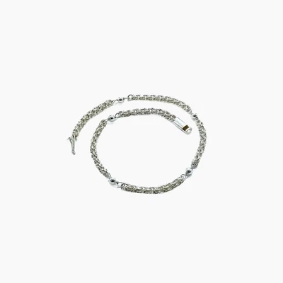 XXL Unisex Plus Size Ankle chain Brac 12"  Sterling Silver 925  X -Large anklet  - Image 1 of 4