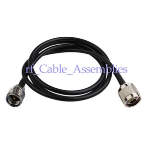 N-Type plug to mini-UHF plug male paitail coax cable RG58 1m 3 ft for Wireless - Picture 1 of 3