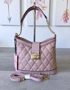 JUICY COUTURE Bag Pop That Lock Quilted Crossbody - Blush Pink - Picture 1 of 7