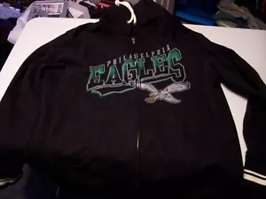 Mitchell & Ness Zip Up Sweatshirt Hoodie Philadelphia Eagles Used XXL - Picture 1 of 3
