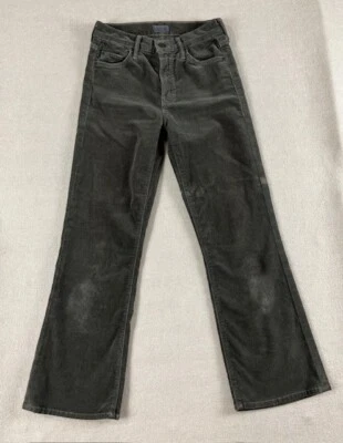 Pantalones Madre Mujer Talla 24 Pana The Outsider Crop Gamuza Gris Elastizado Desteñido Foto 1 de 4