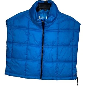 Chaleco Calvin Klein Performance Para Mujer Recortado Cuello Simulado Cremallera Azul M - Imagen 1 de 7